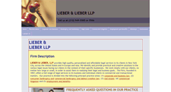 Desktop Screenshot of lieberlegal.com